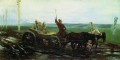 escoltado por un camino embarrado 1876 Ilya Repin